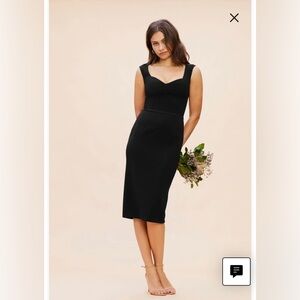 Dress the population, black midi dress, size medium